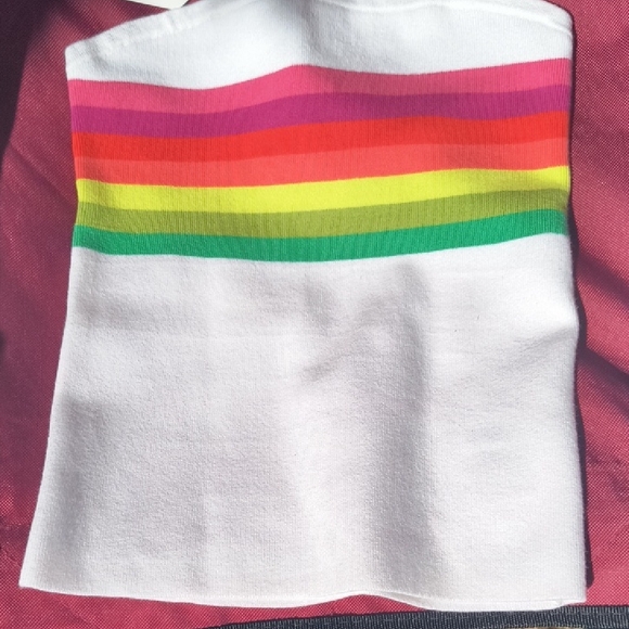 Express Multicolor Striped Tube Top - Picture 1 of 2